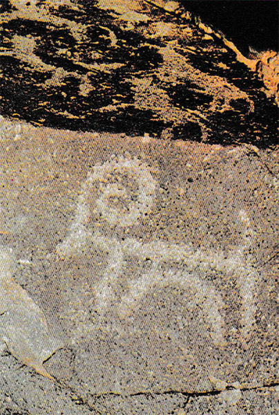 Древние петроглифы на Оленьей горе около Арвахээра