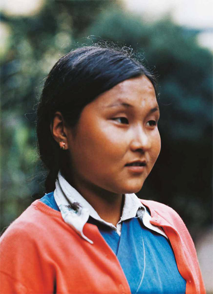 Сикким. Девушка-тибетка